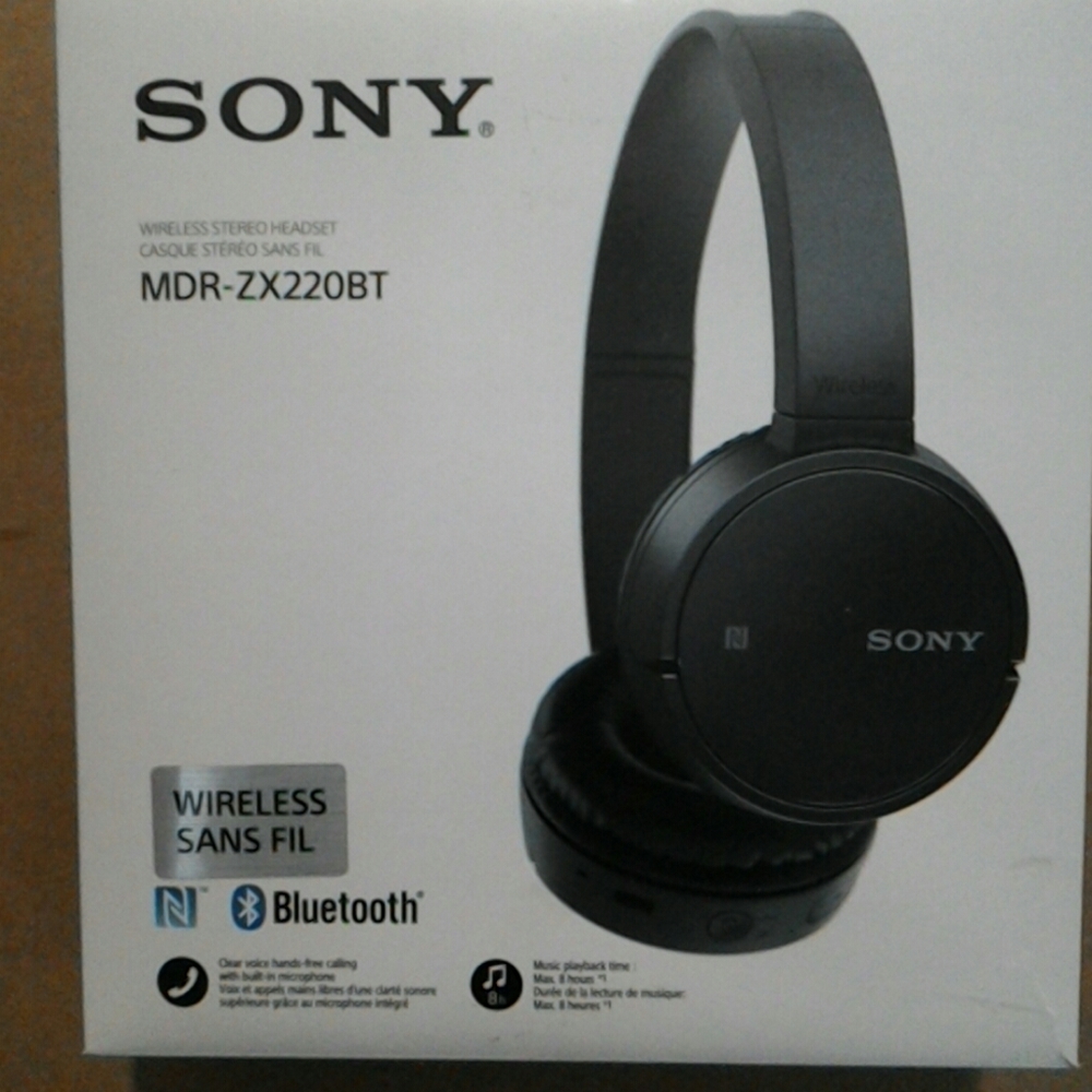SONY MDR-ZX220BT WIRELESS HEADPHONES open box
